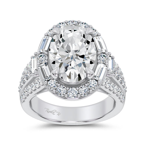 14K 6.55CT Certified Lab Grown Engagement Ring 69967
