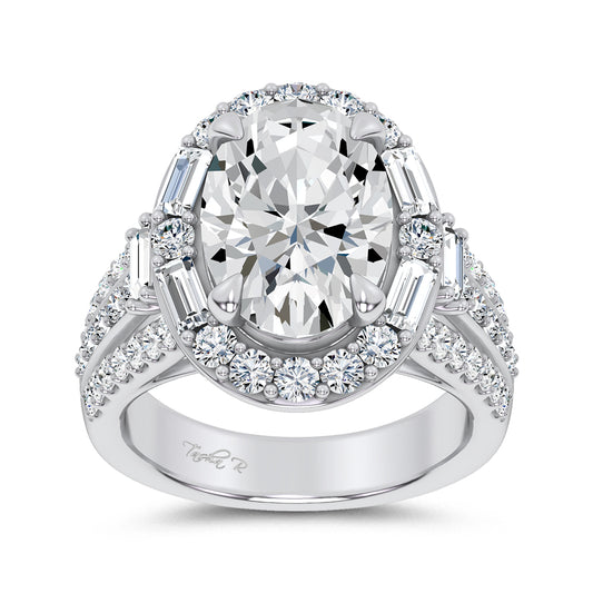 14K 6.55CT Certified Lab Grown Engagement Ring 69967
