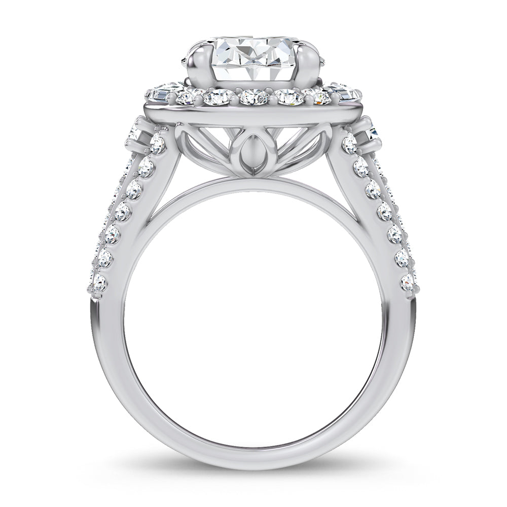 14K 6.55CT Certified Lab Grown Engagement Ring 69967