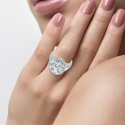 14K 6.55CT Certified Lab Grown Engagement Ring 69967