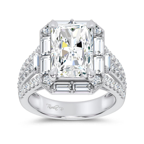 14K 6.60CT Certified Lab Grown Engagement Ring 69969