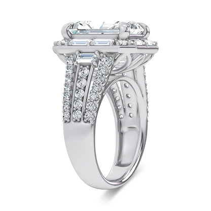 14K 6.60CT Certified Lab Grown Engagement Ring 69969