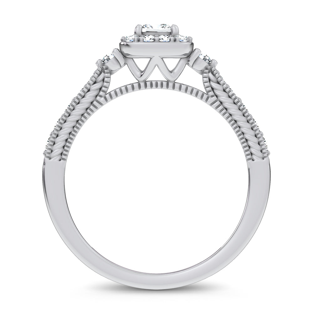 14K 0.55CT Certified Lab Grown Promise Ring 70025