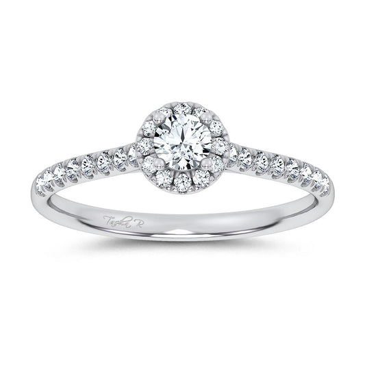 14K 0.40CT Certified Lab Grown Promise Ring 70027
