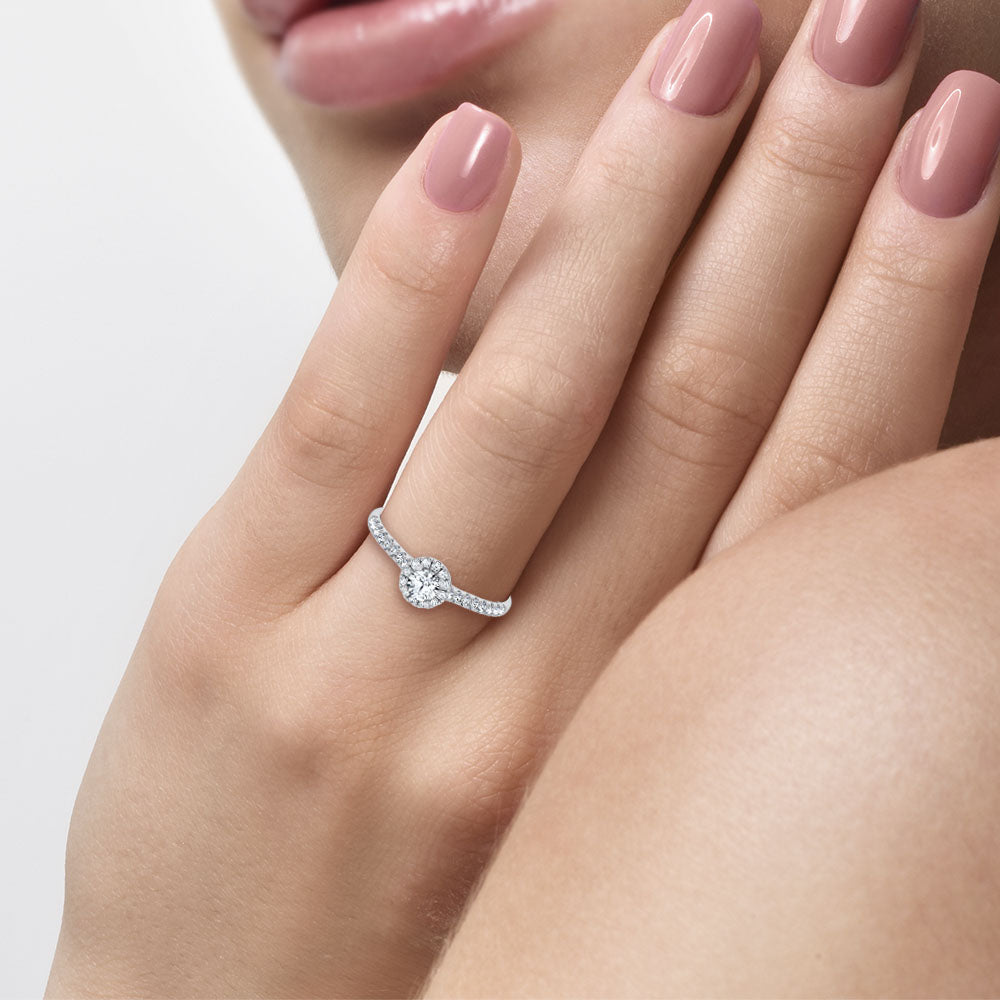 14K 0.40CT Certified Lab Grown Promise Ring 70027