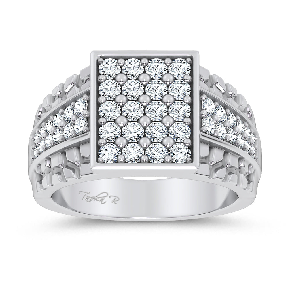 14K 1.50CT LAB GROWN Diamond Mens Ring 70048