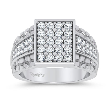14K 1.50CT LAB GROWN Diamond Mens Ring 70048