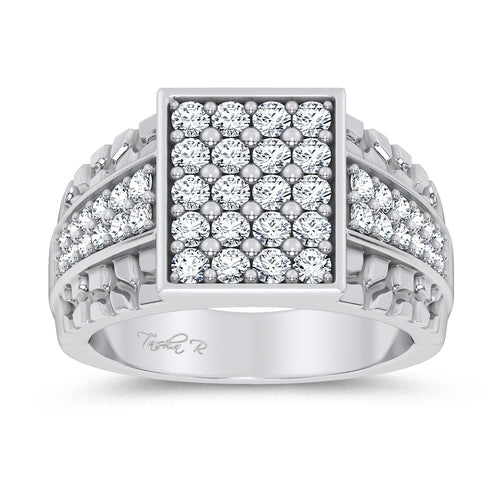 14K 1.50CT LAB GROWN Diamond Mens Ring 70048