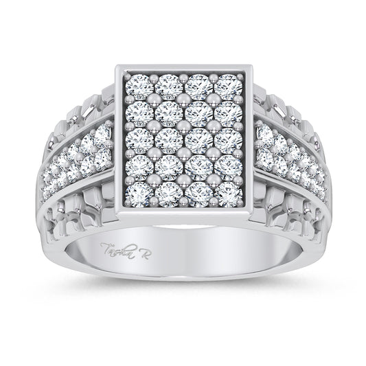 14K 1.50CT LAB GROWN Diamond Mens Ring 70048