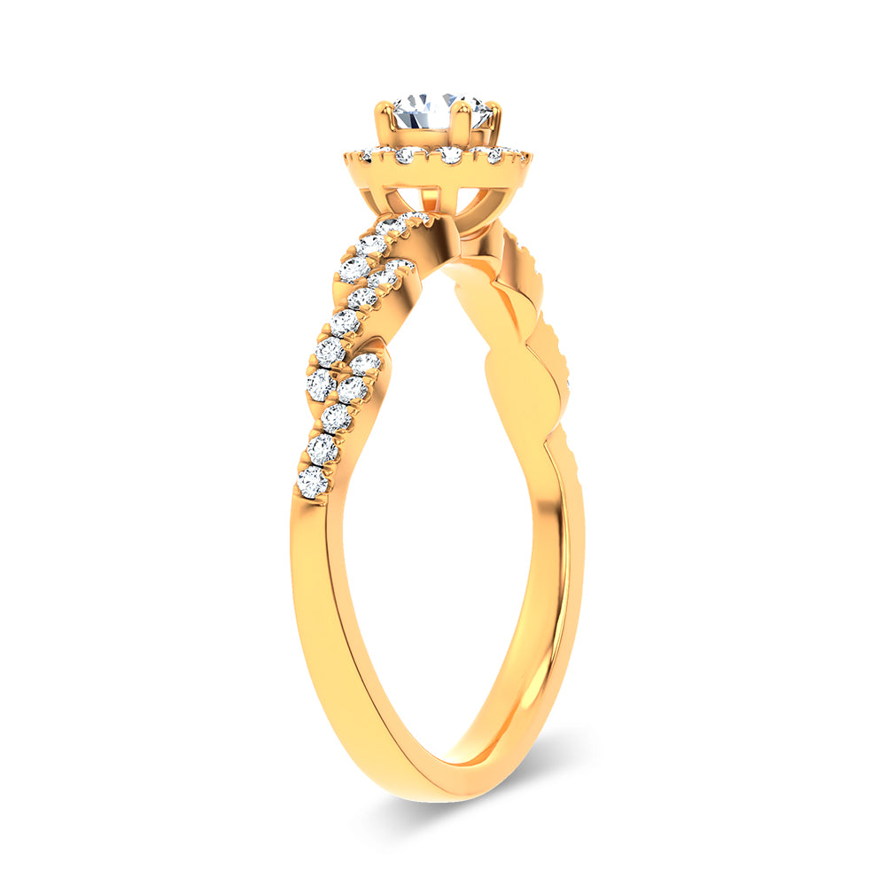 14K 0.33CT Certified Lab Grown Ring 70108