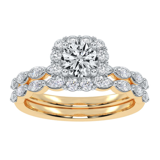 10K 1.25CT Certified Lab Grown Diamond Bridal Set 70112