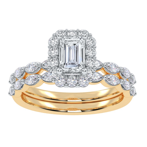 10K 1.25CT Certified Lab Grown Diamond Bridal Set 70123