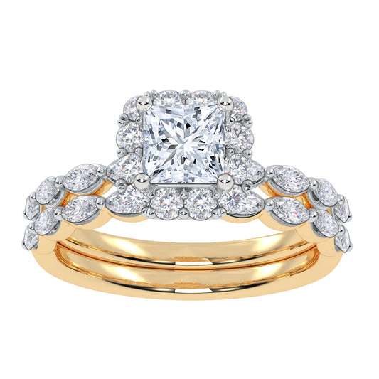 10K 1.25CT Certified Lab Grown Diamond Bridal Set 70124