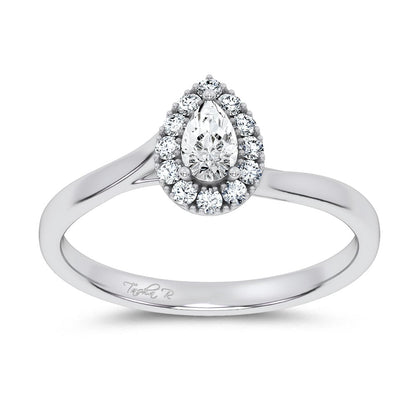 14K 0.33CT Certified Lab Grown Promise Ring 70132