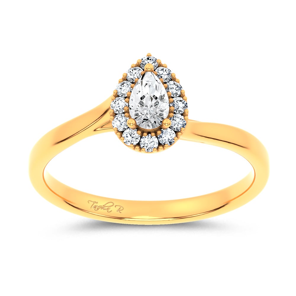 14K 0.33CT Certified Lab Grown Promise Ring 70133