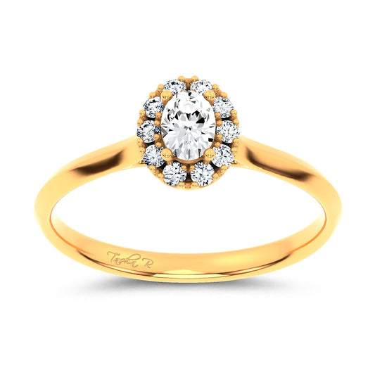 14K 0.33CT Certified Lab Grown Promise Ring 70137