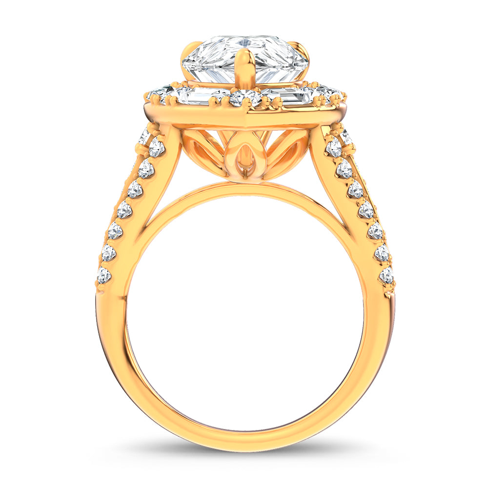 14K 6.60CT Certified Lab Grown Engagement Ring 70305
