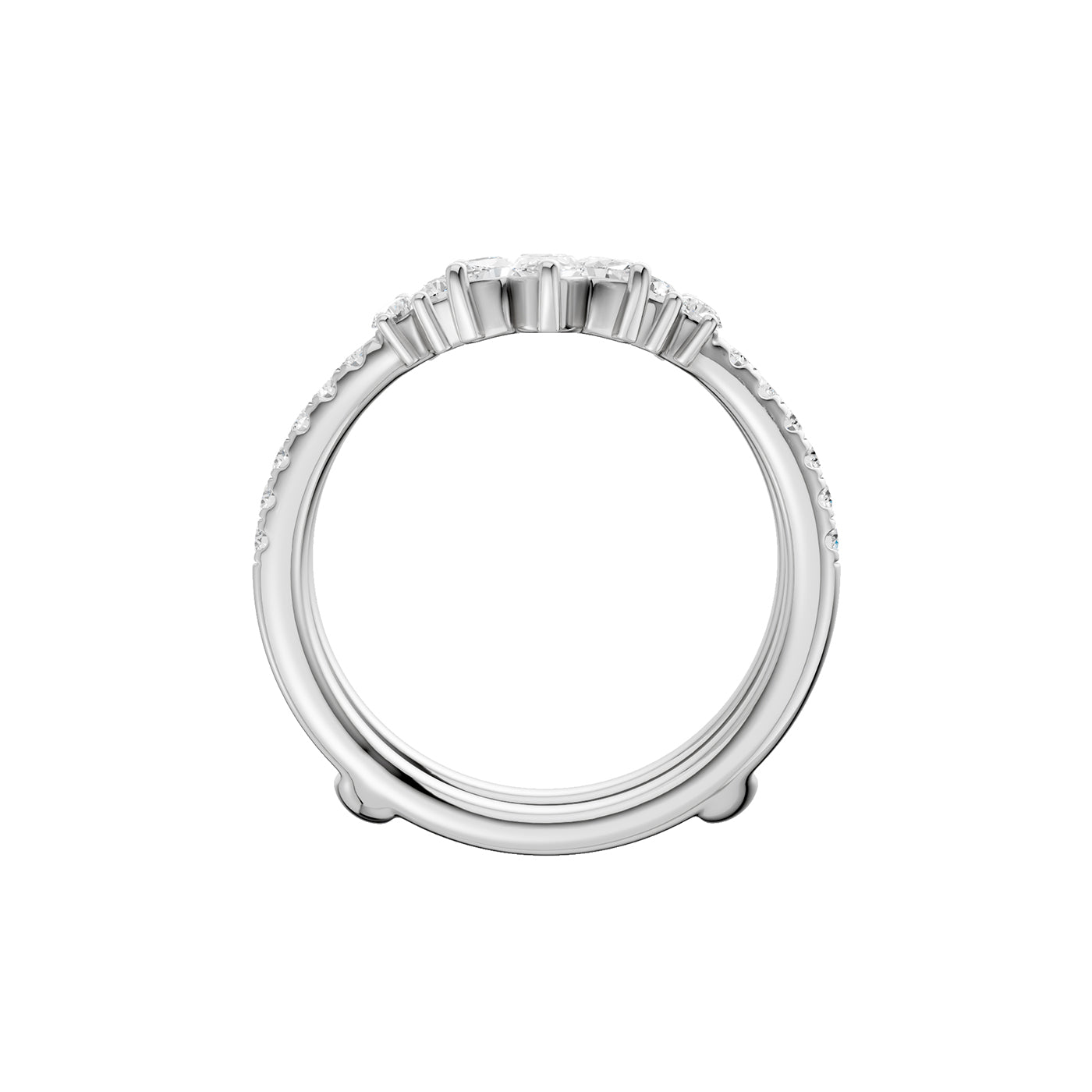 14K 1.00CT Certified Lab Grown Diamond Ring Guard 70484