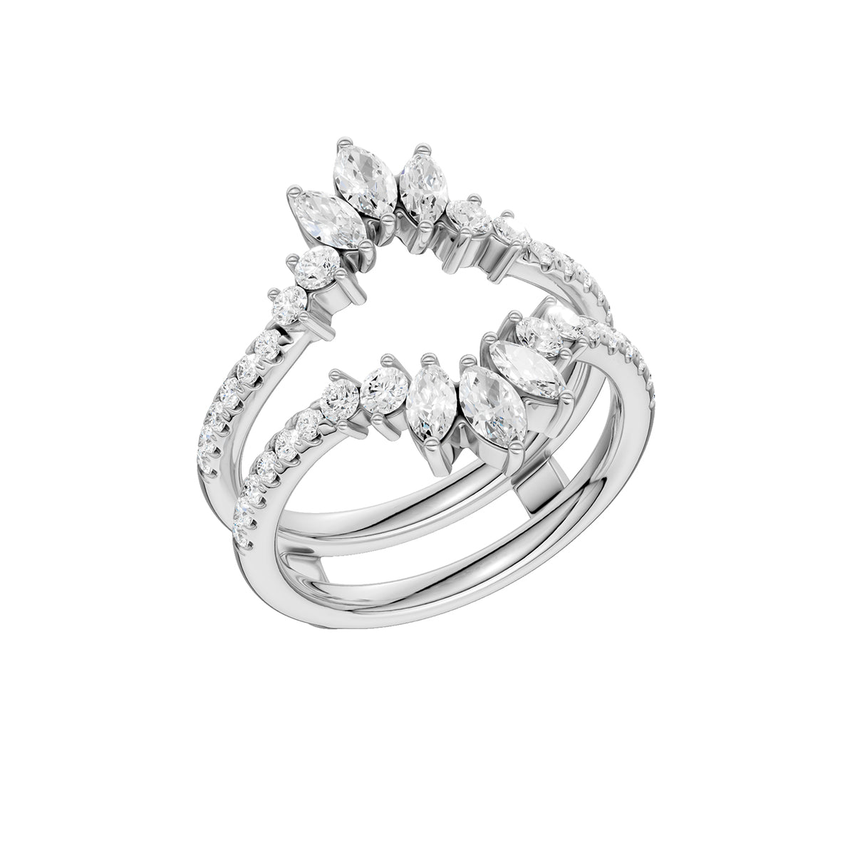 14K 1.00CT Certified Lab Grown Diamond Ring Guard 70484