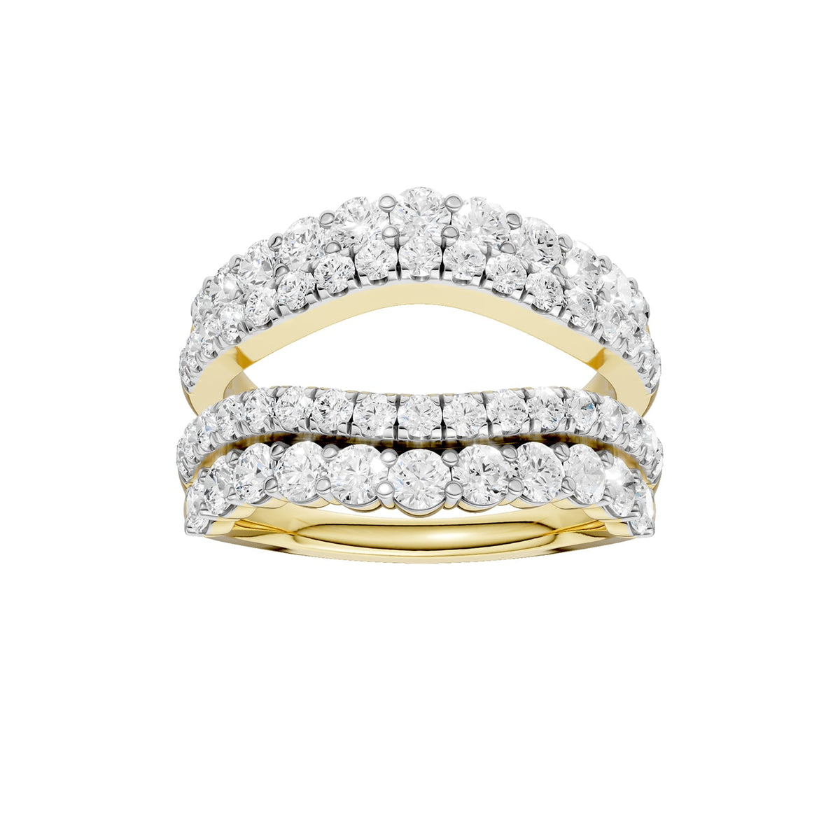 14K 2.00CT Certified Lab Grown Diamond Ring Guard 70491