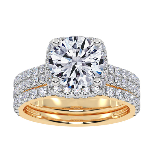 14K 2.54CT Certified Lab Grown Diamond Bridal Set 70756