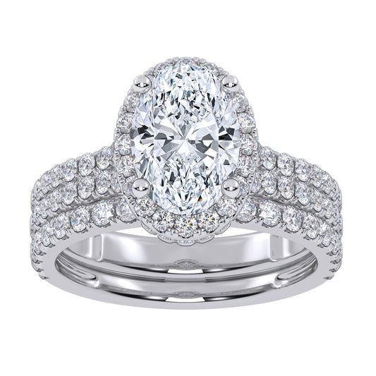 14K 2.54CT Certified Lab Grown Diamond Bridal Set 70759