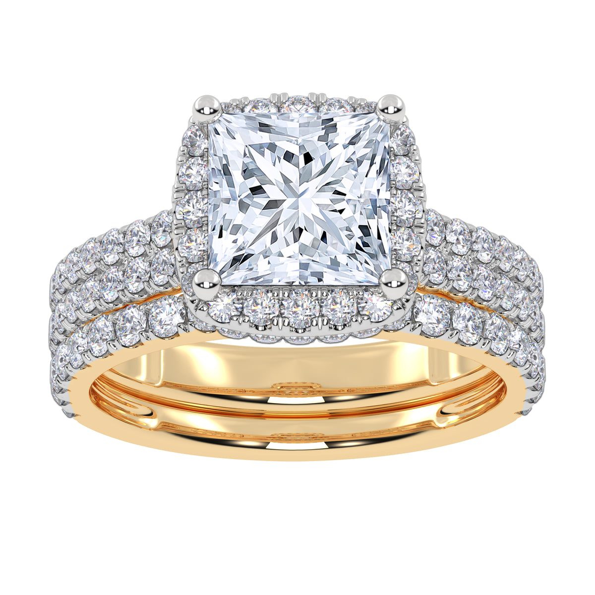 10K 2.54CT Certified Lab Grown Diamond Bridal Set 70766