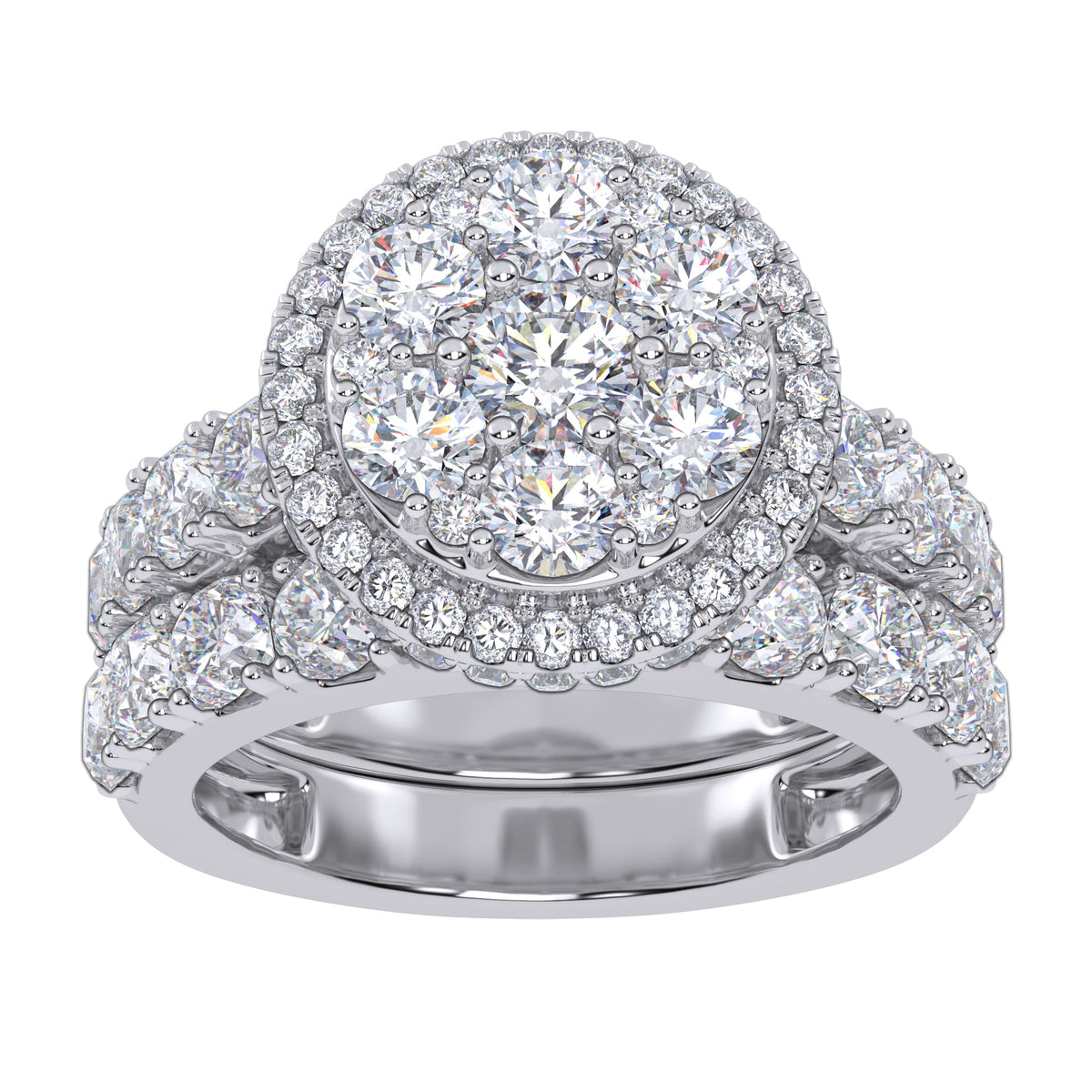 10K 3.00CT Certified Lab Grown Diamond Bridal Set 70769