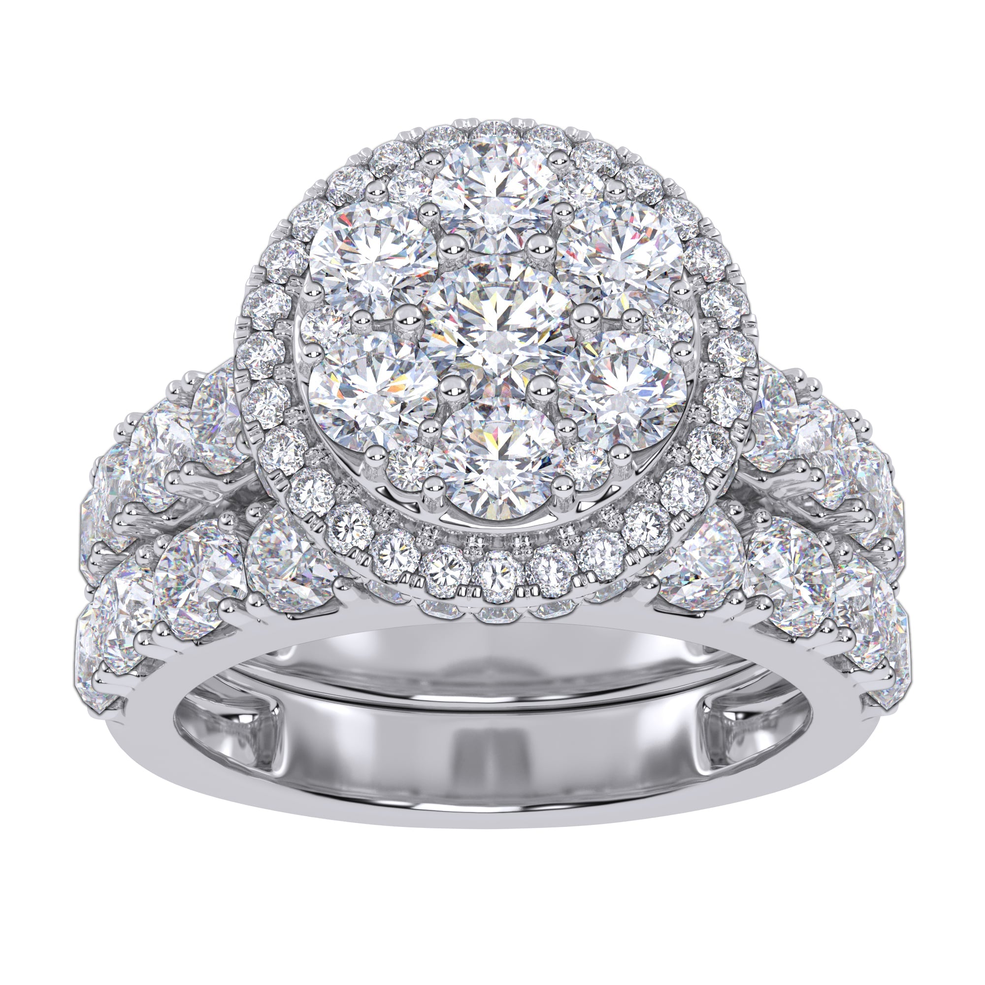 10K 3.00CT Certified Lab Grown Diamond Bridal Set 70769