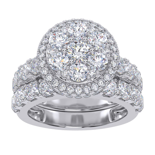 10K 3.00CT Certified Lab Grown Diamond Bridal Set 70769