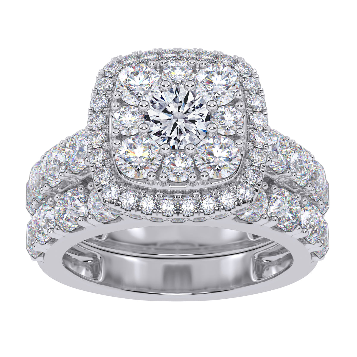 10K 3.00CT Certified Lab Grown Diamond Bridal Set 70771