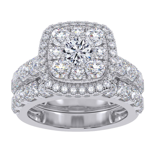 10K 3.00CT Certified Lab Grown Diamond Bridal Set 70771