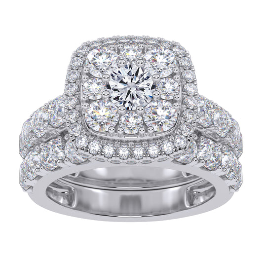 10K 3.00CT Certified Lab Grown Diamond Bridal Set 70771