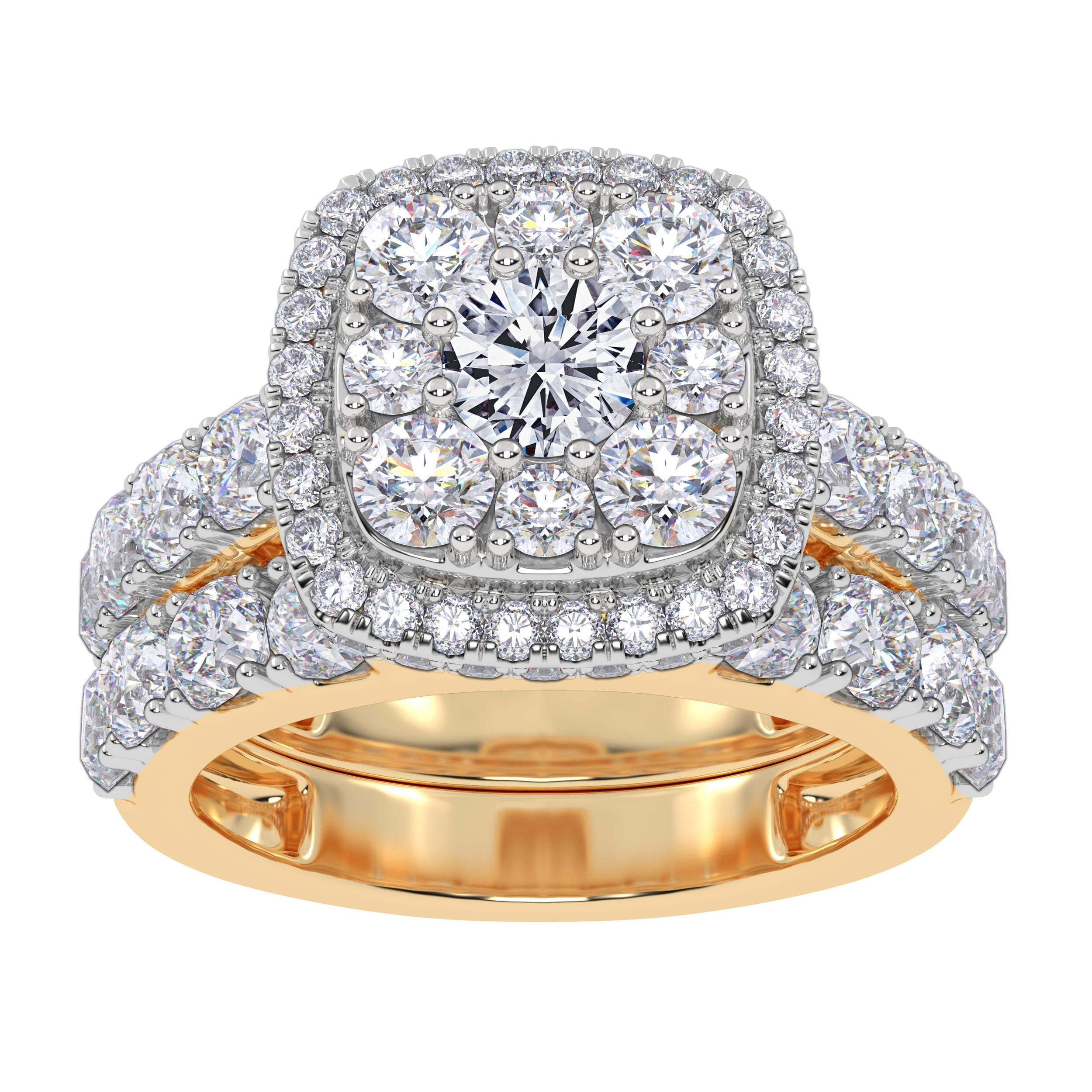 10K 3.00CT Certified Lab Grown Diamond Bridal Set 70772