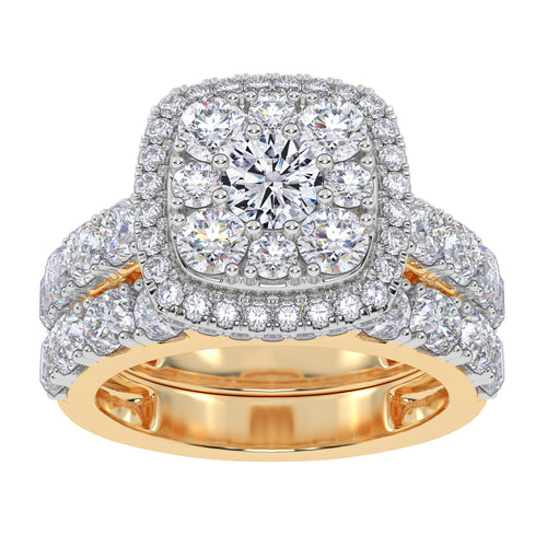 10K 3.00CT Certified Lab Grown Diamond Bridal Set 70772