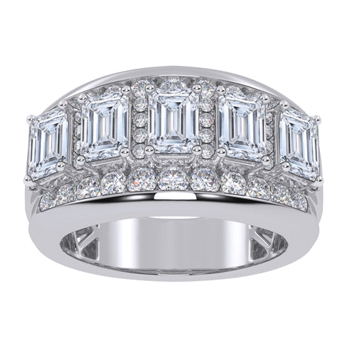 14K 5.00CT Certified Lab Grown Mens Band 70776