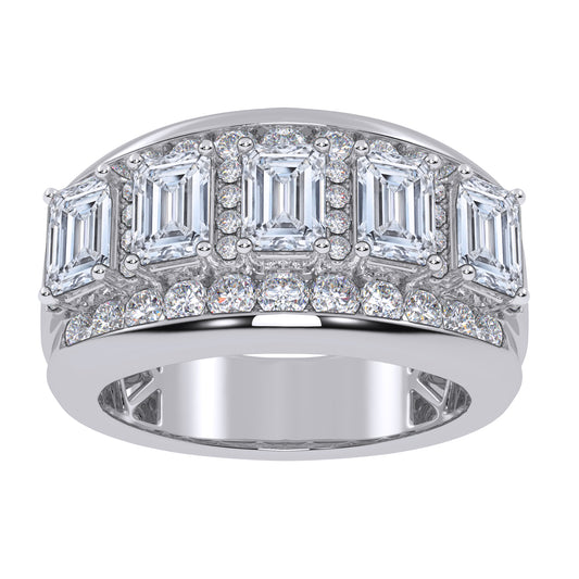 14K 5.00CT Certified Lab Grown Mens Band 70776