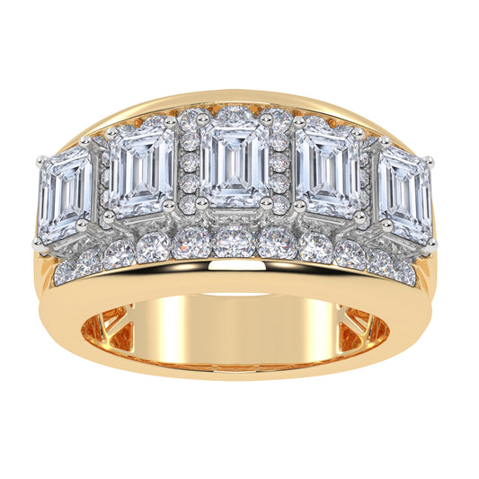 14K 5.00CT Certified Lab Grown Mens Band 70777