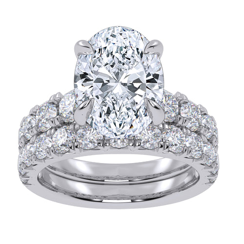 14K 5.04CT Certified Lab Grown Diamond Bridal Set 70778