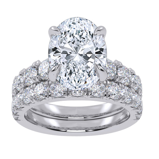 14K 5.04CT Certified Lab Grown Diamond Bridal Set 70778