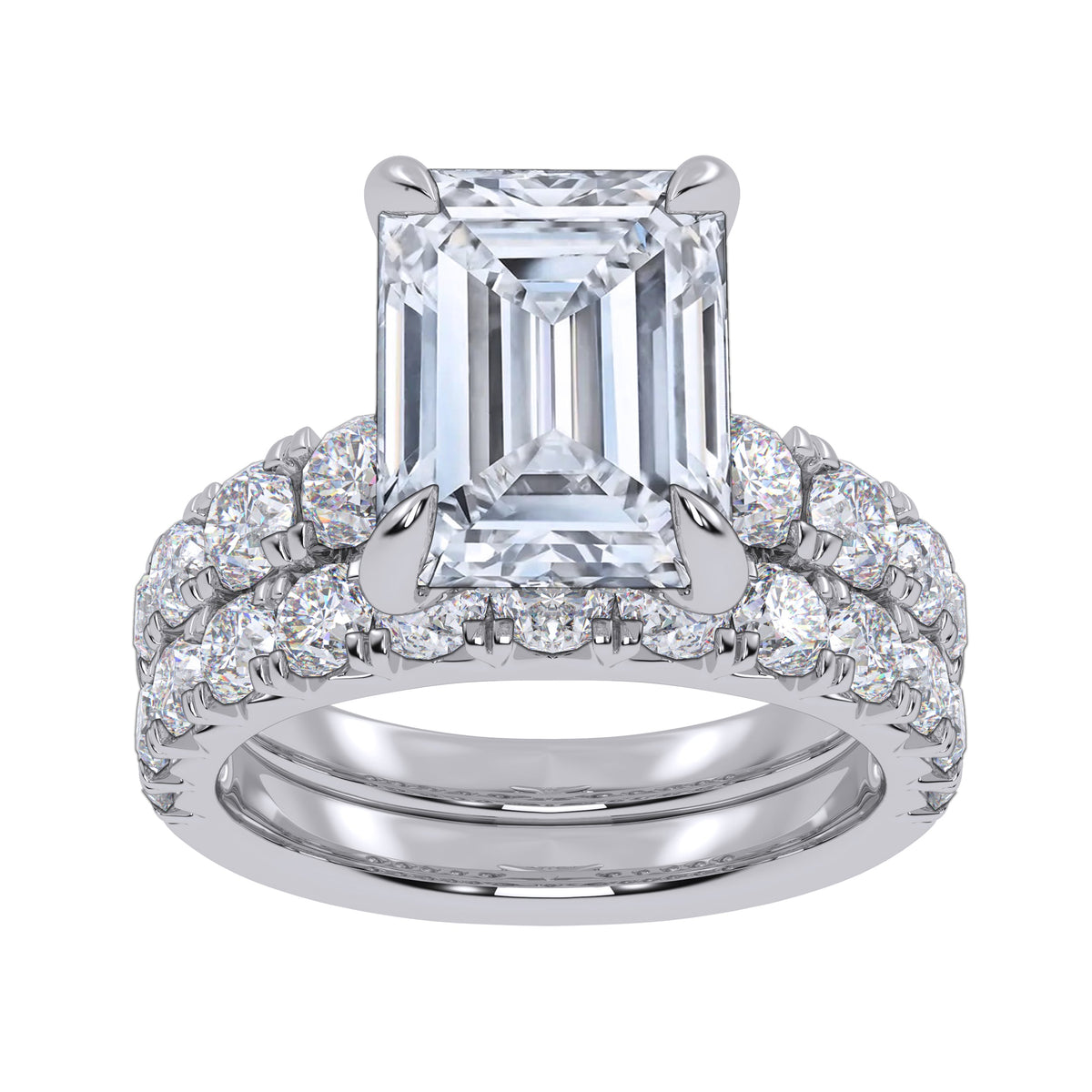 14K 5.04CT Certified Lab Grown Diamond Bridal Set 70780