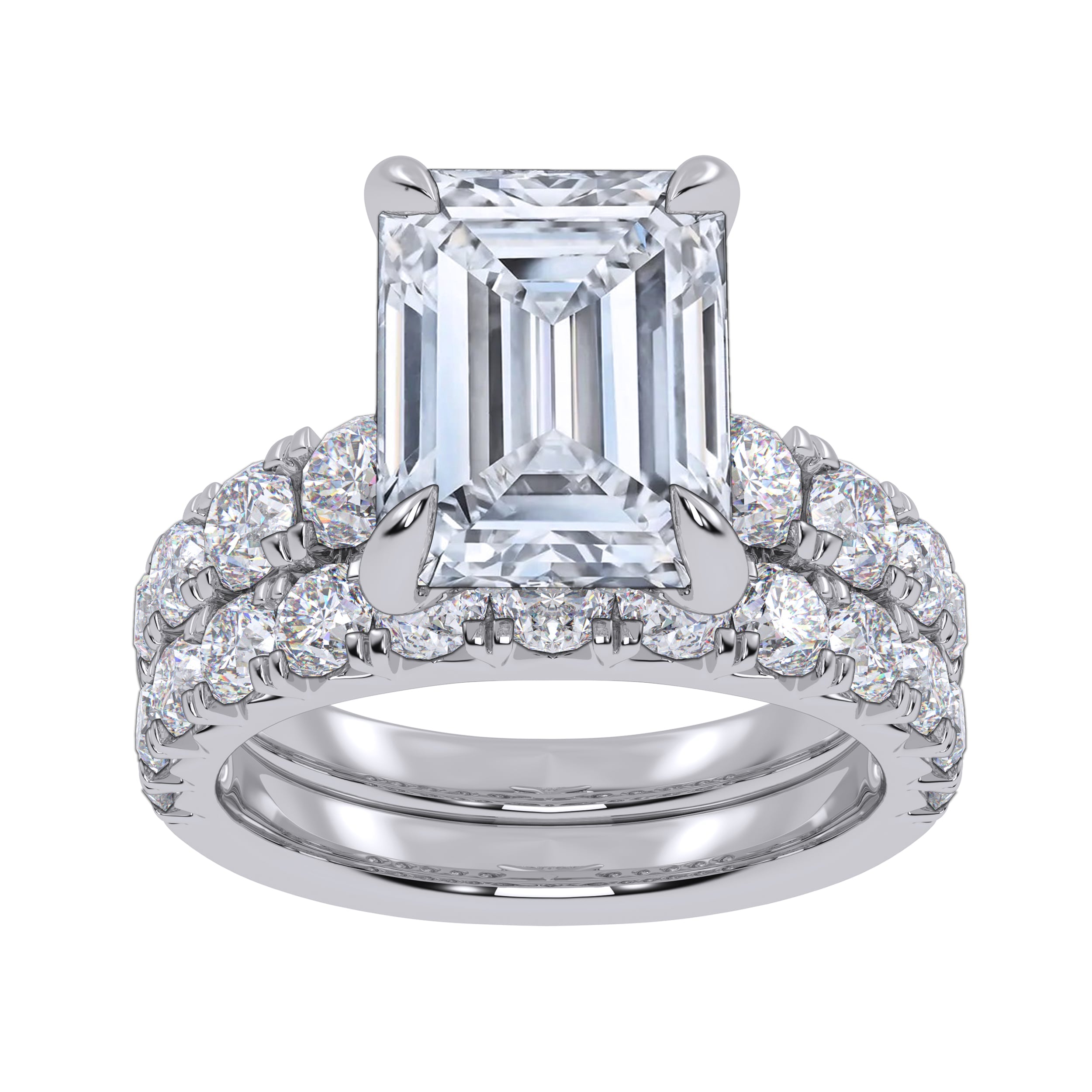 14K 5.04CT Certified Lab Grown Diamond Bridal Set 70780