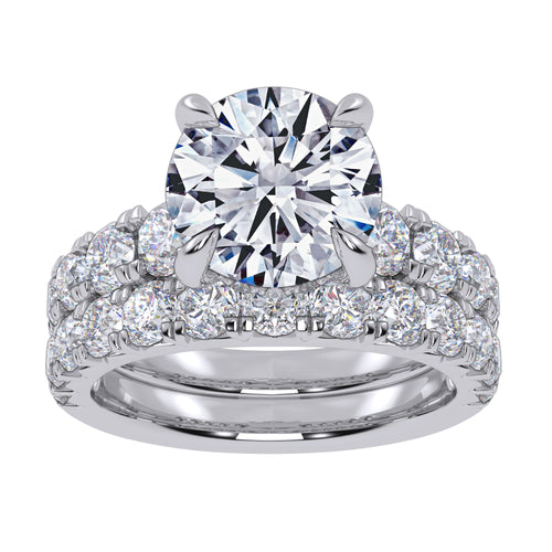 14K 5.04CT Certified Lab Grown Diamond Bridal Set 70782
