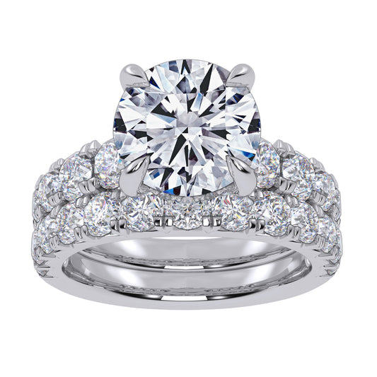 14K 5.04CT Certified Lab Grown Diamond Bridal Set 70782