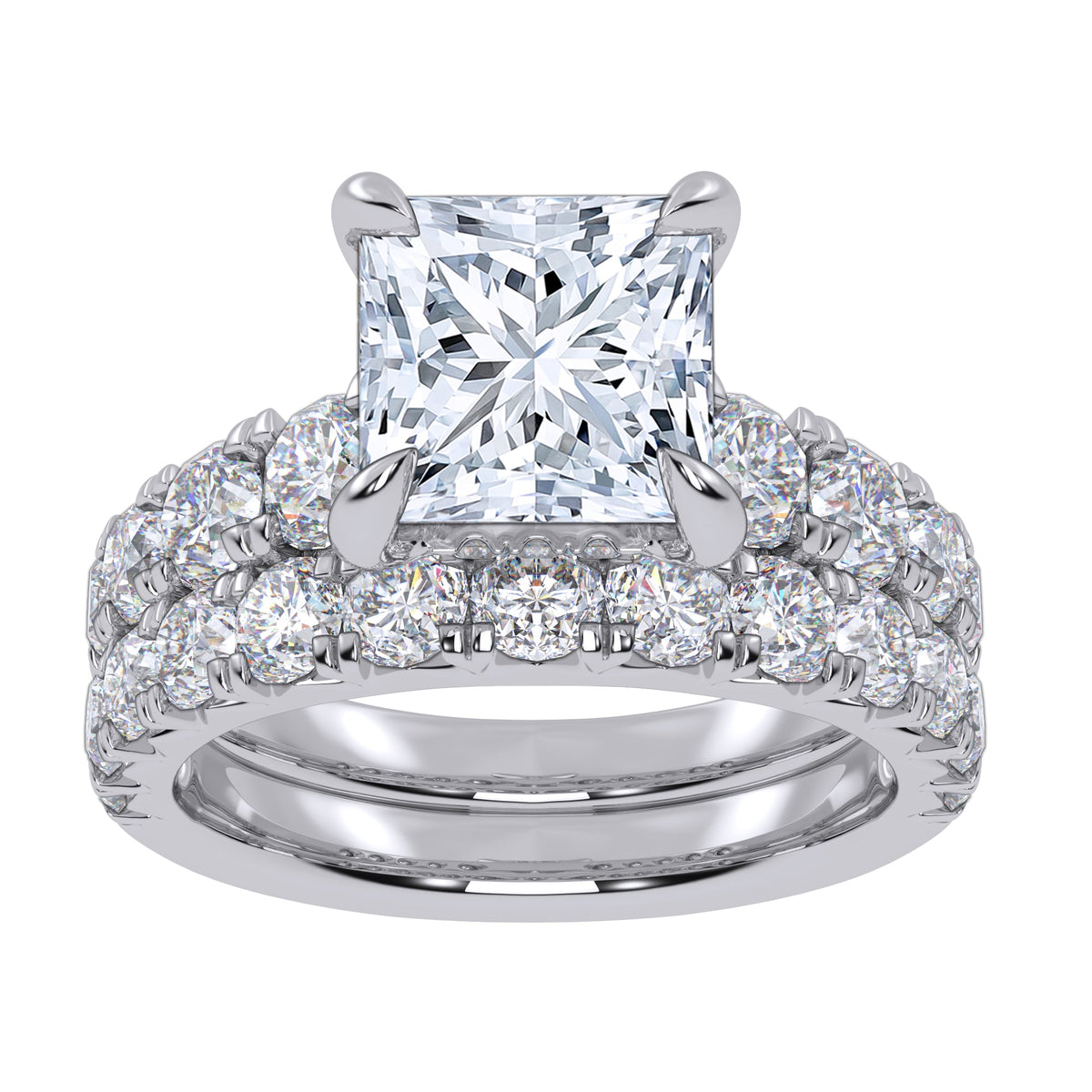 14K 5.04CT Certified Lab Grown Diamond Bridal Set 70788