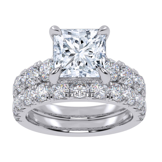 14K 5.04CT Certified Lab Grown Diamond Bridal Set 70788