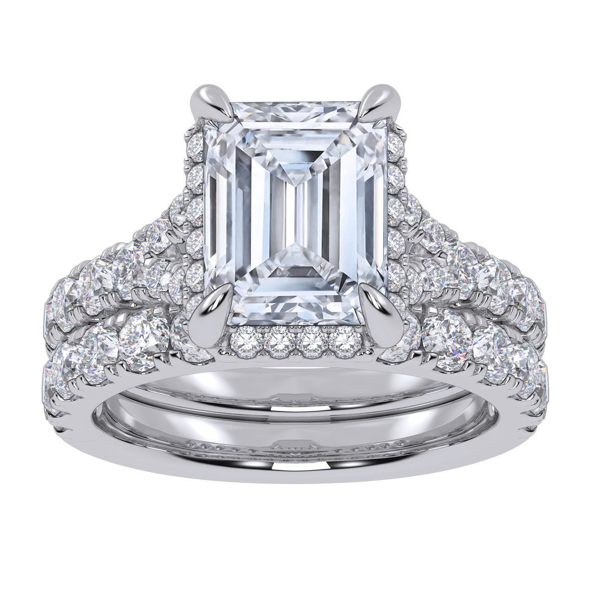 14K 4.53CT Certified Lab Grown Diamond Bridal Set 70801
