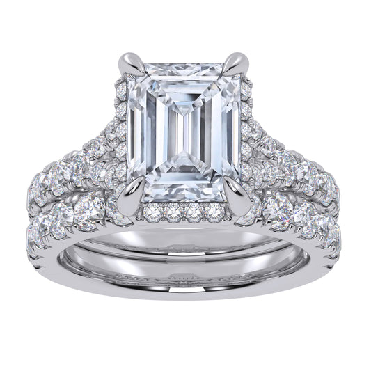 14K 4.53CT Certified Lab Grown Diamond Bridal Set 70801