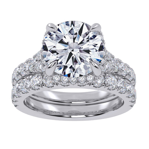 14K 4.53CT Certified Lab Grown Diamond Bridal Set 70803