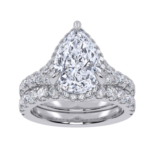 14K 4.53CT Certified Lab Grown Diamond Bridal Set 70805